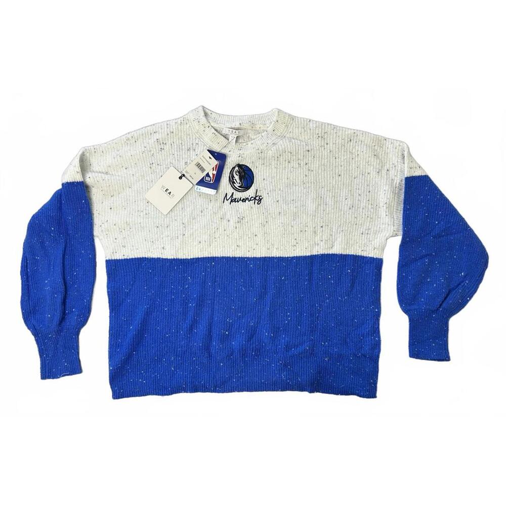 NBA Dallas Mavericks Two Tone Sweater Womens XL NWT Basketball Erin Andrews
